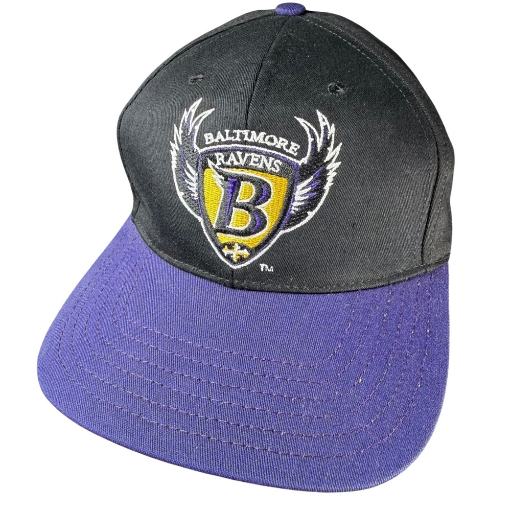 Team NFL Eastport Baltimore Ravens Hat Mens Black Purple Vintage Snapback Lamar